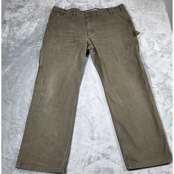 Carhartt Pants Mens 44X32 Moss Green Relaxed Straight Rugged Flex Duck Utility - Picture 1 of 12